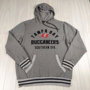 Tampa Bay Buccaneers Southern Division‎ NFL Team Apparel Hoodie Mens Medium Gray